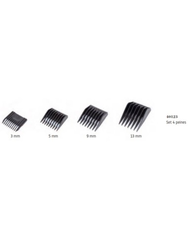 Set de 4 Peines Moser 3mm, 5mm, 9mm, 13m